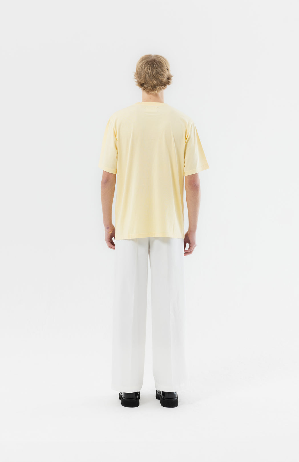 Yellow logo T-shirt Pinkorange