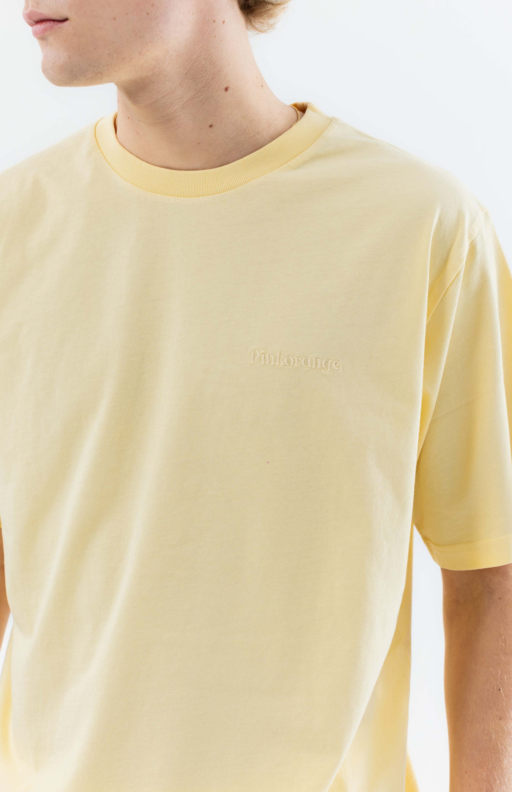 Yellow logo T-shirt Pinkorange